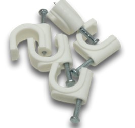 Cable-Clip-12mm-White-with-Nail-(Jar/50)-(31766)
