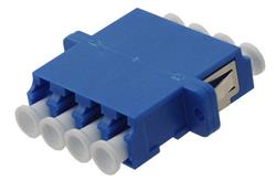1695790-4-(F)-Adapter-SM-LC-Quad-Ceramic-BLUE---Flanged--(Fits-SC-Duplex-cutout)-(34341)